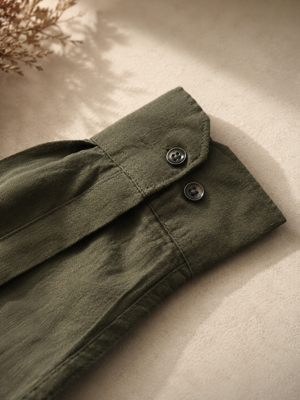 The Green Cotton Linen Shirt