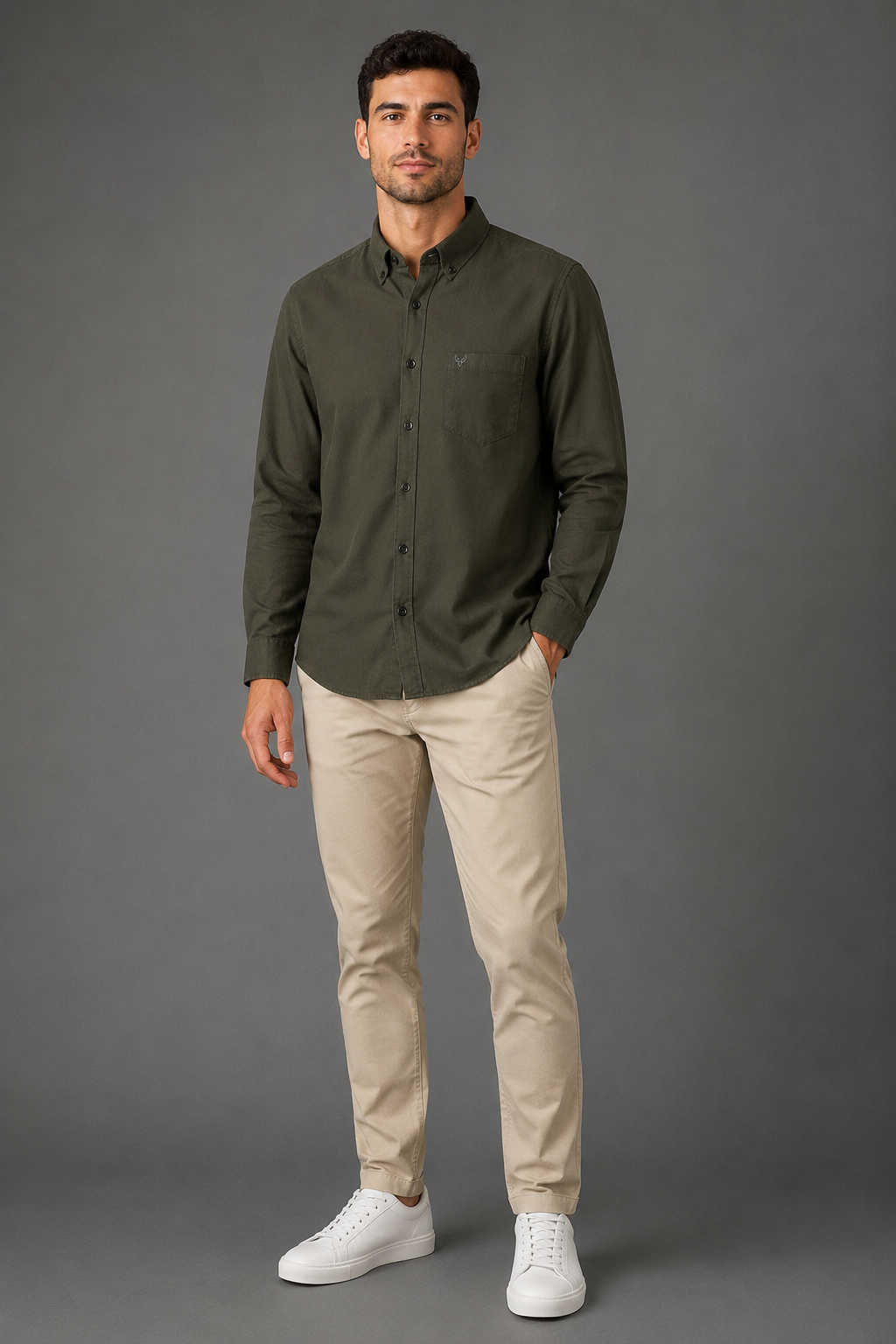 The Green Cotton Linen Shirt