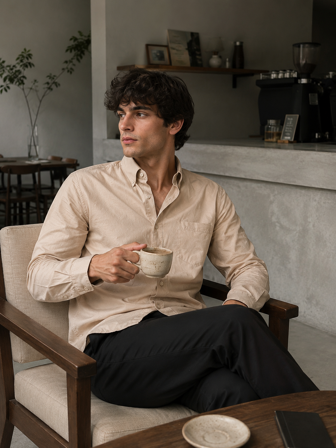 The Beige Cotton Linen Shirt