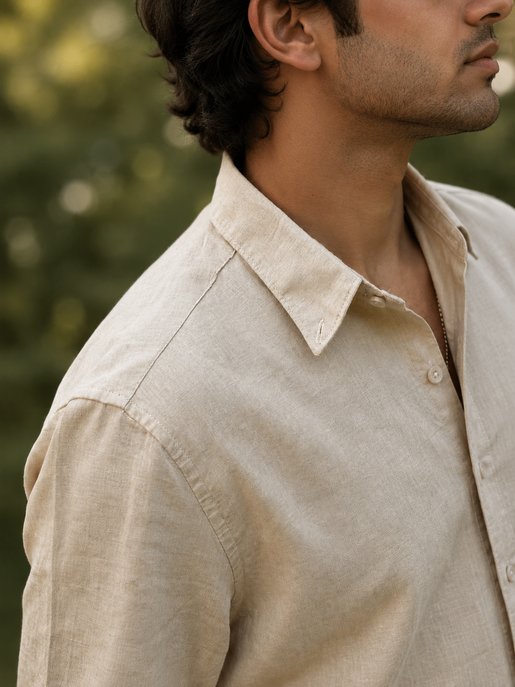 The Beige Cotton Linen Shirt