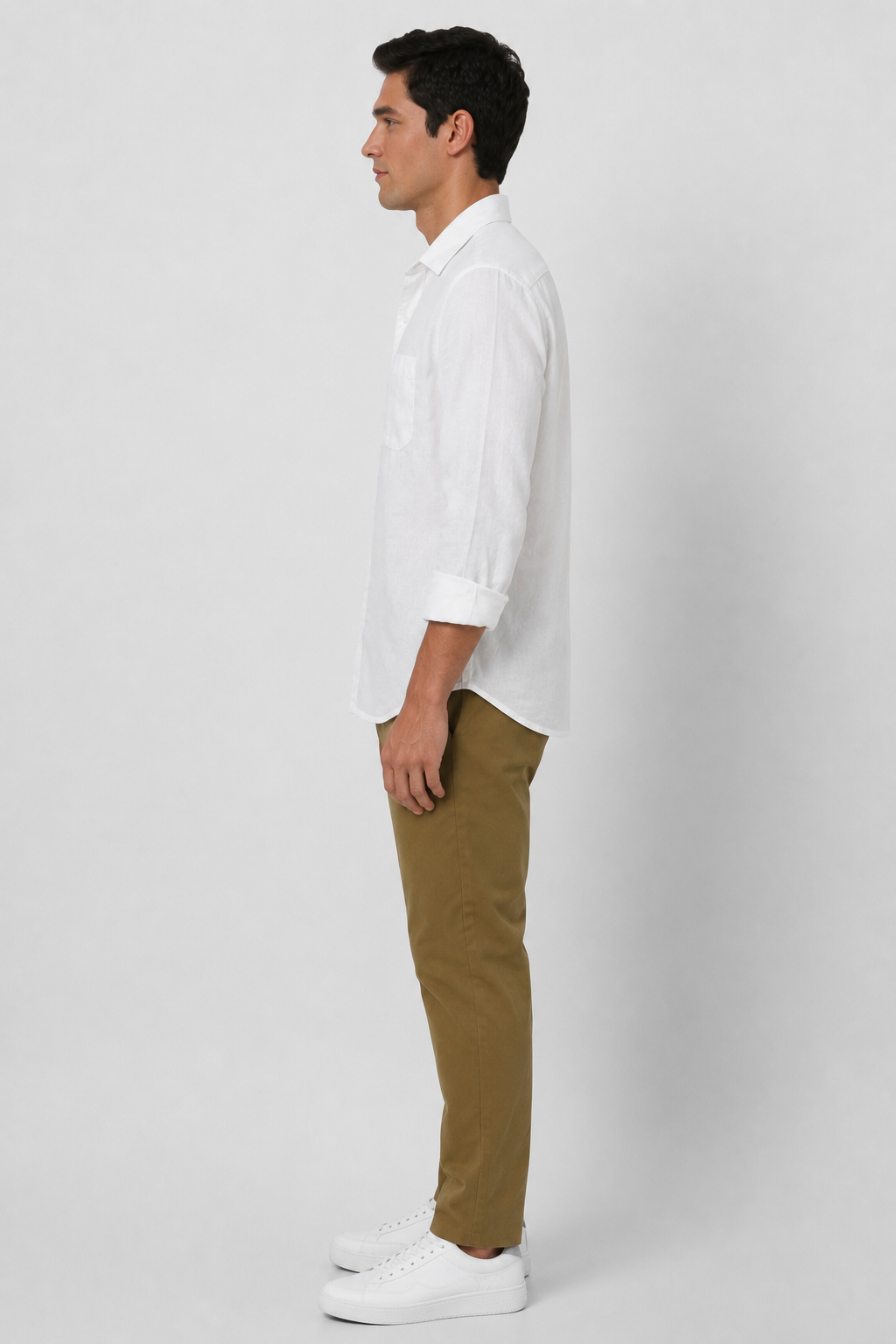 The White Cotton Linen Shirt