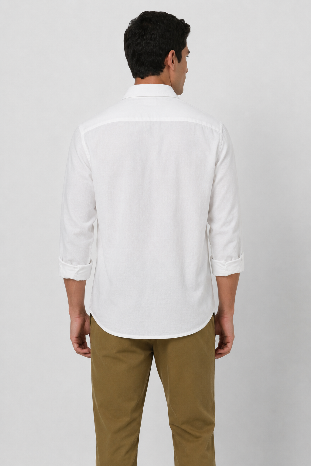 The White Cotton Linen Shirt